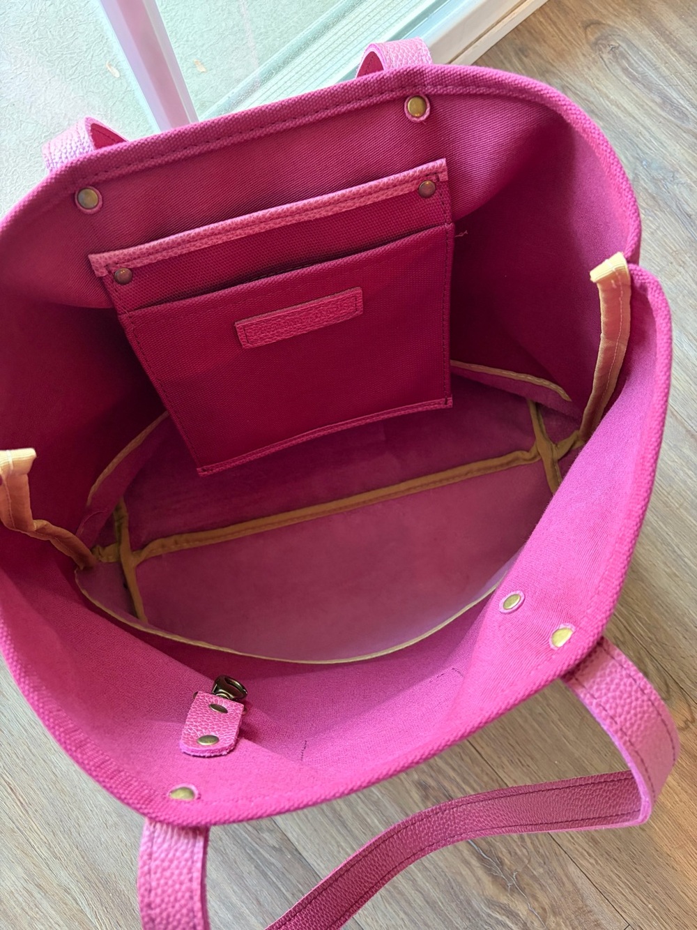 Portland Leather Goods The Big Big Tote in Rose Pop - Picture 3 of 4